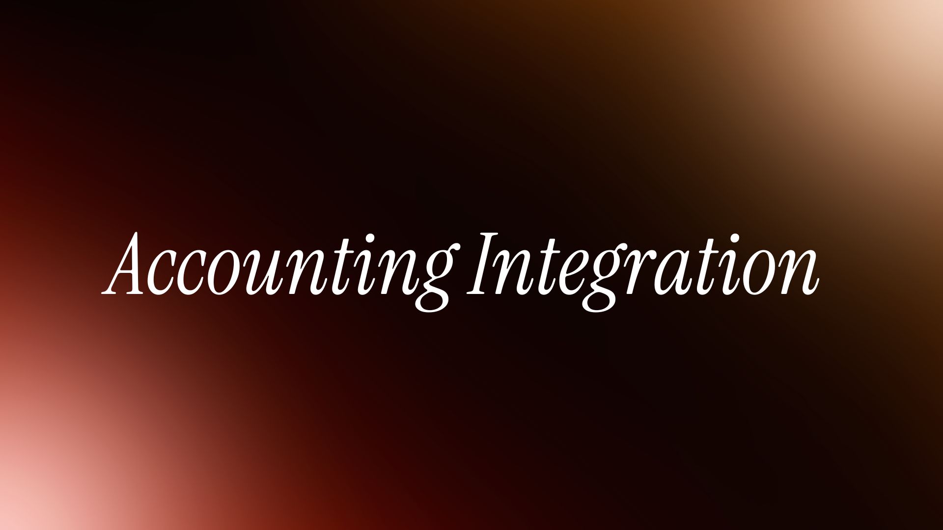 Accounting Integration