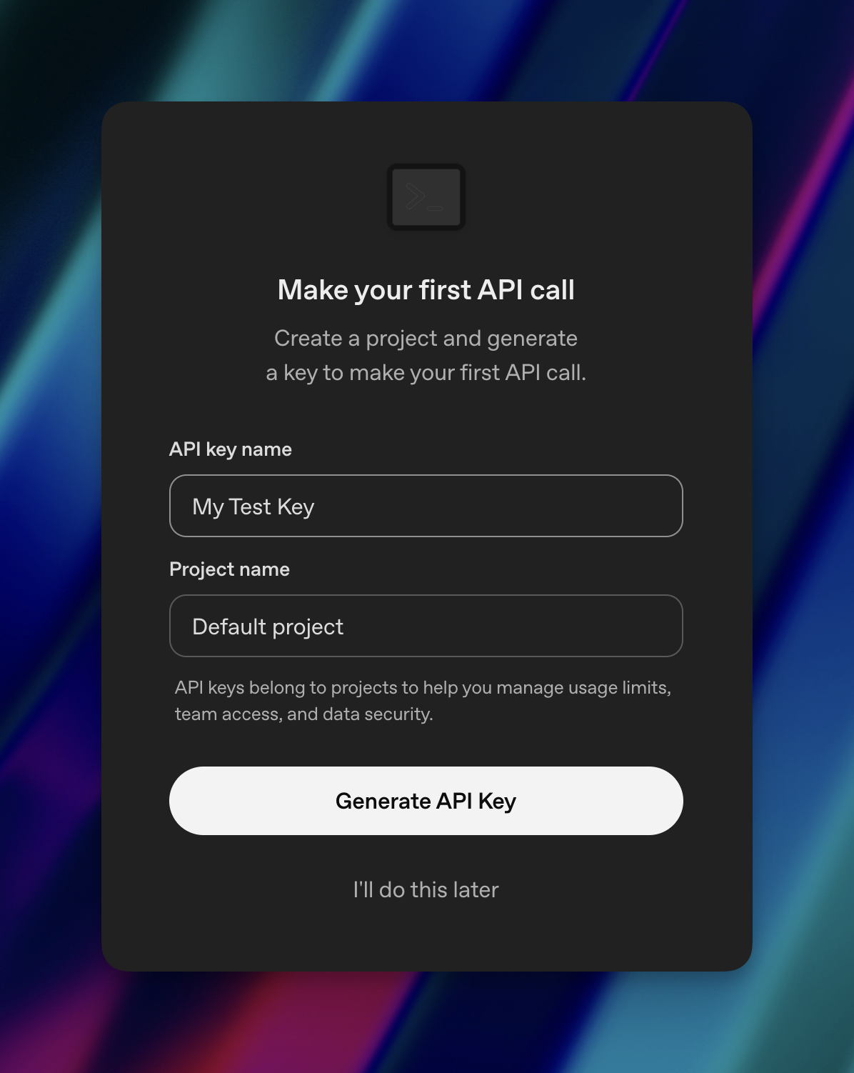 openai api key 2