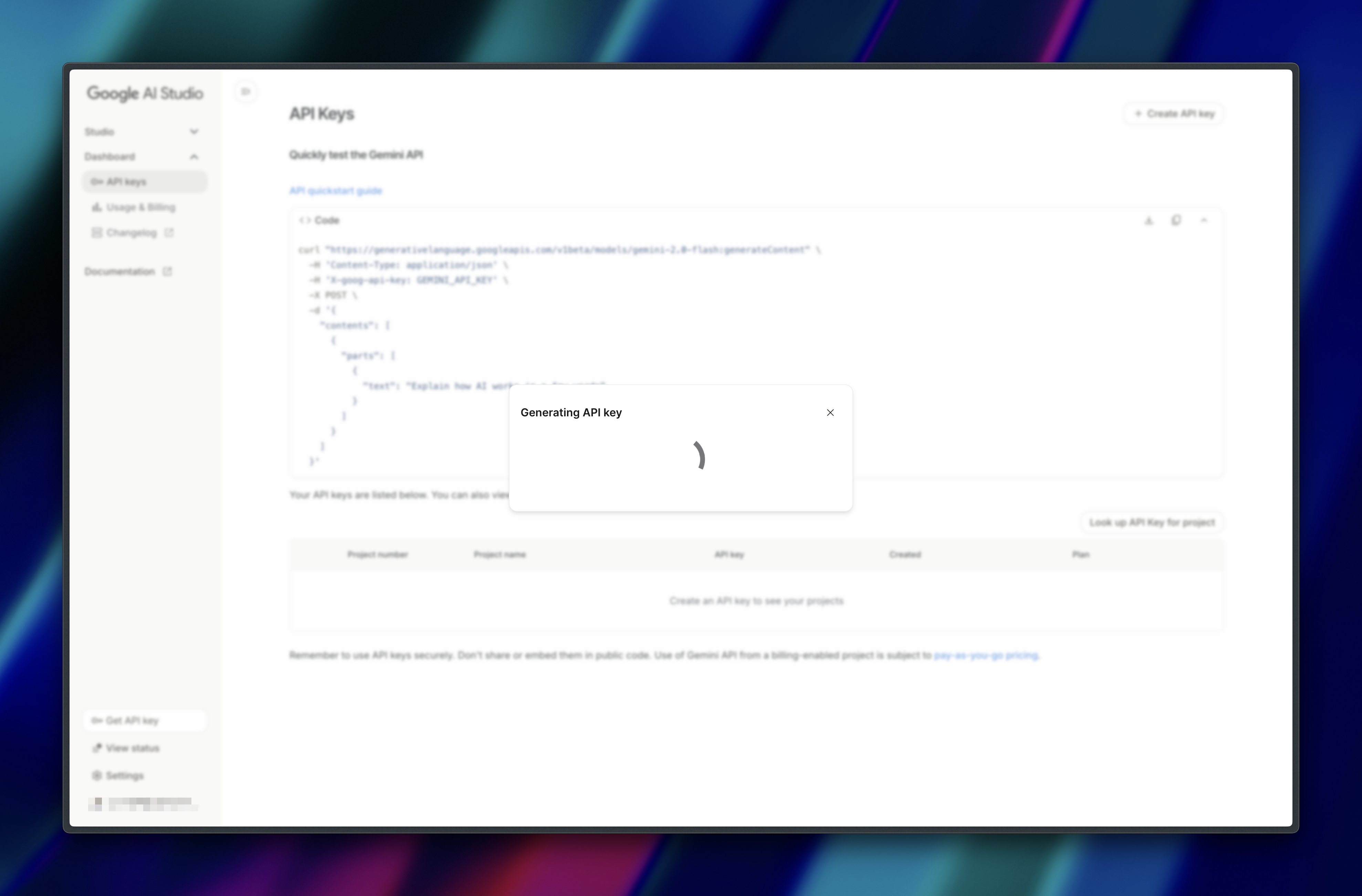 How to Get Your Gemini API Key 3