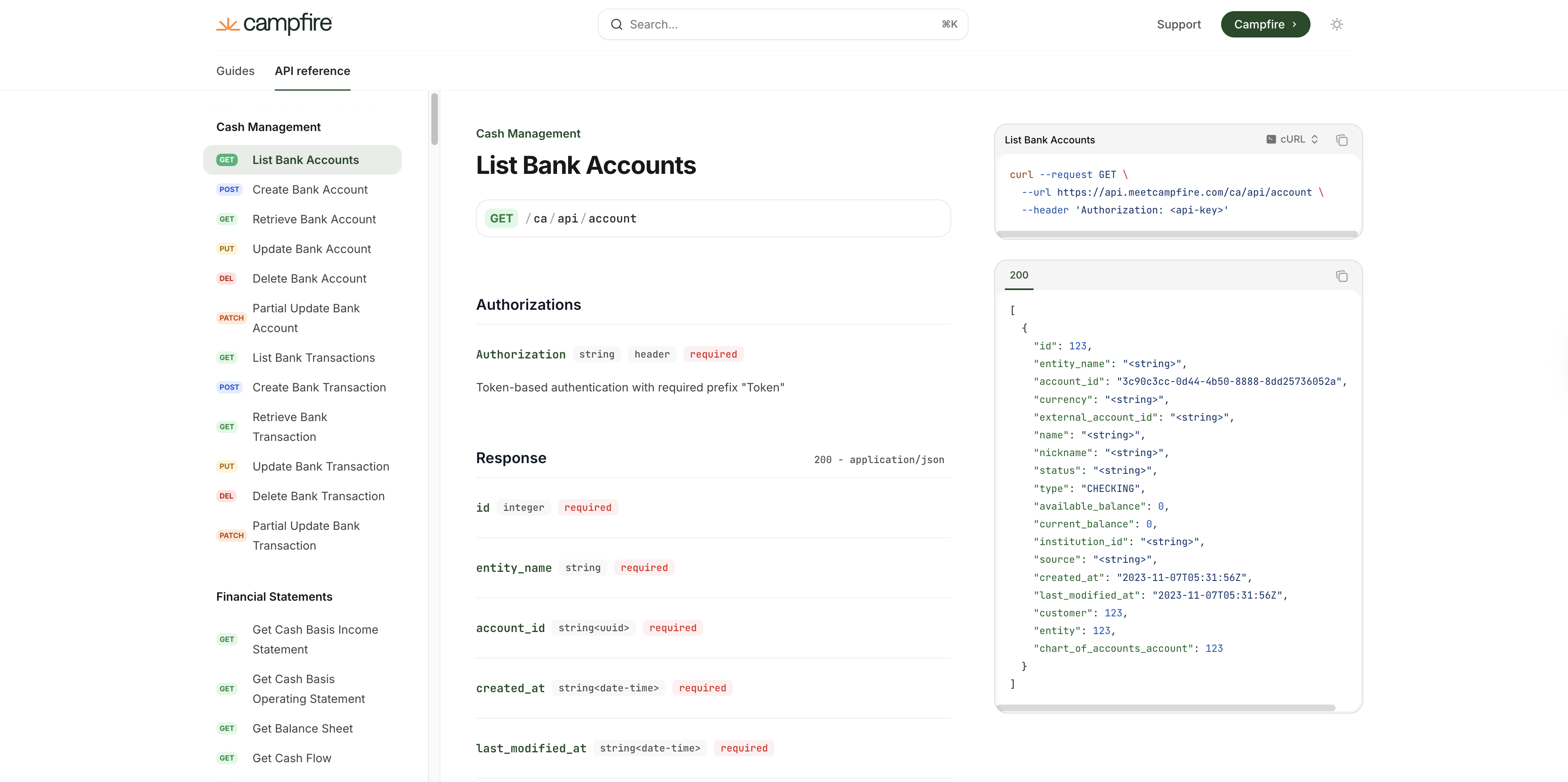Campfire API docs