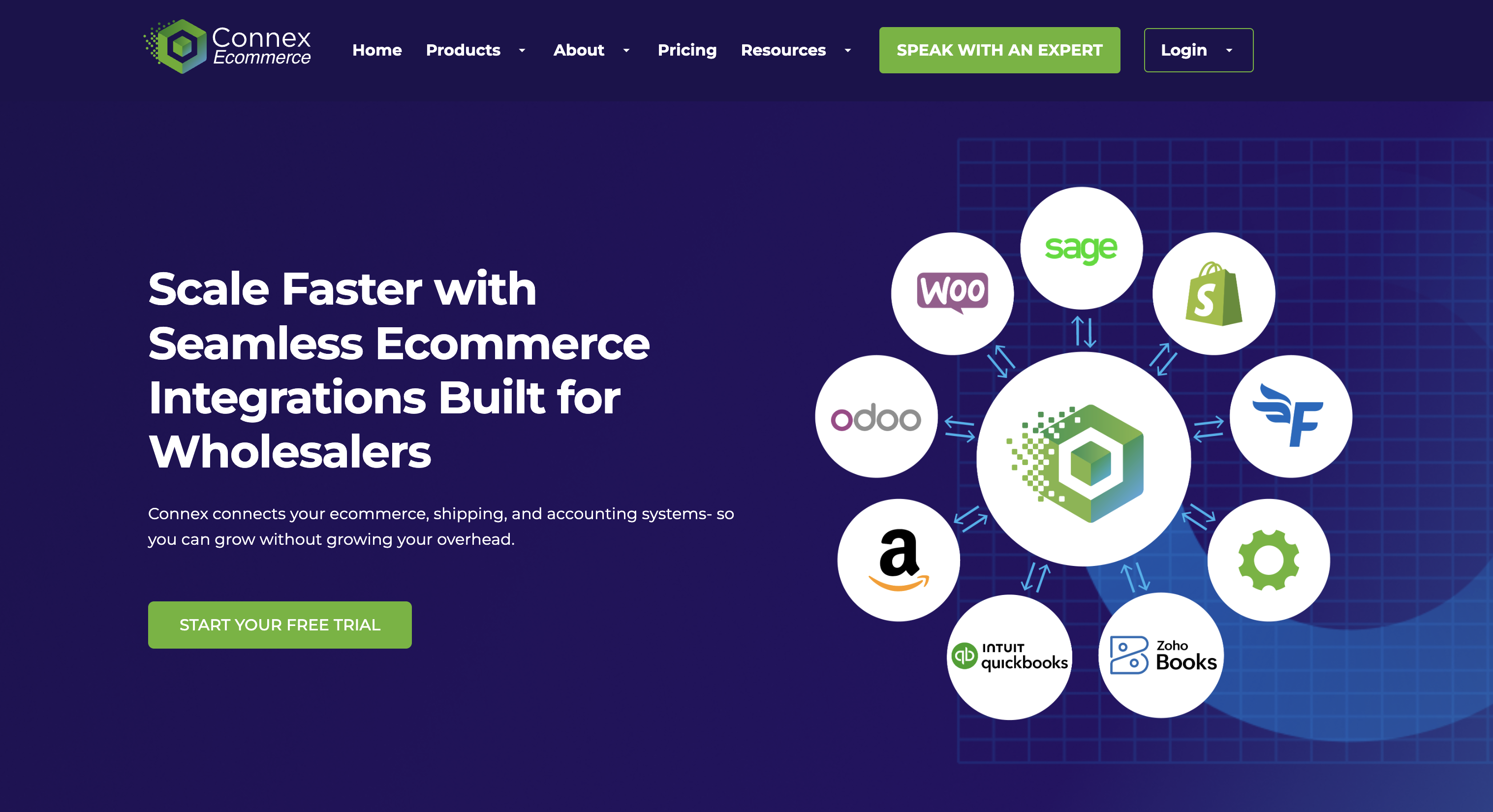 Connex homepage