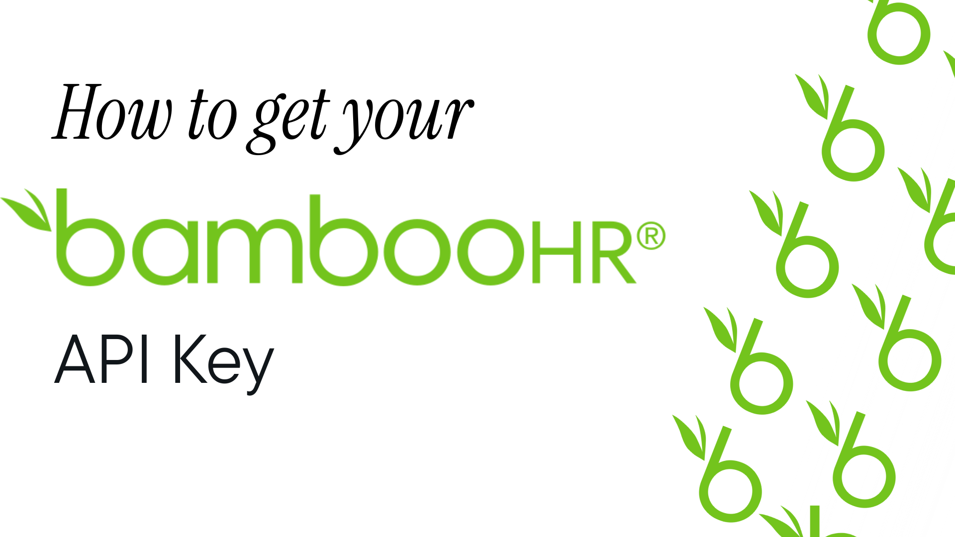 How to Get Your BambooHR API Keys