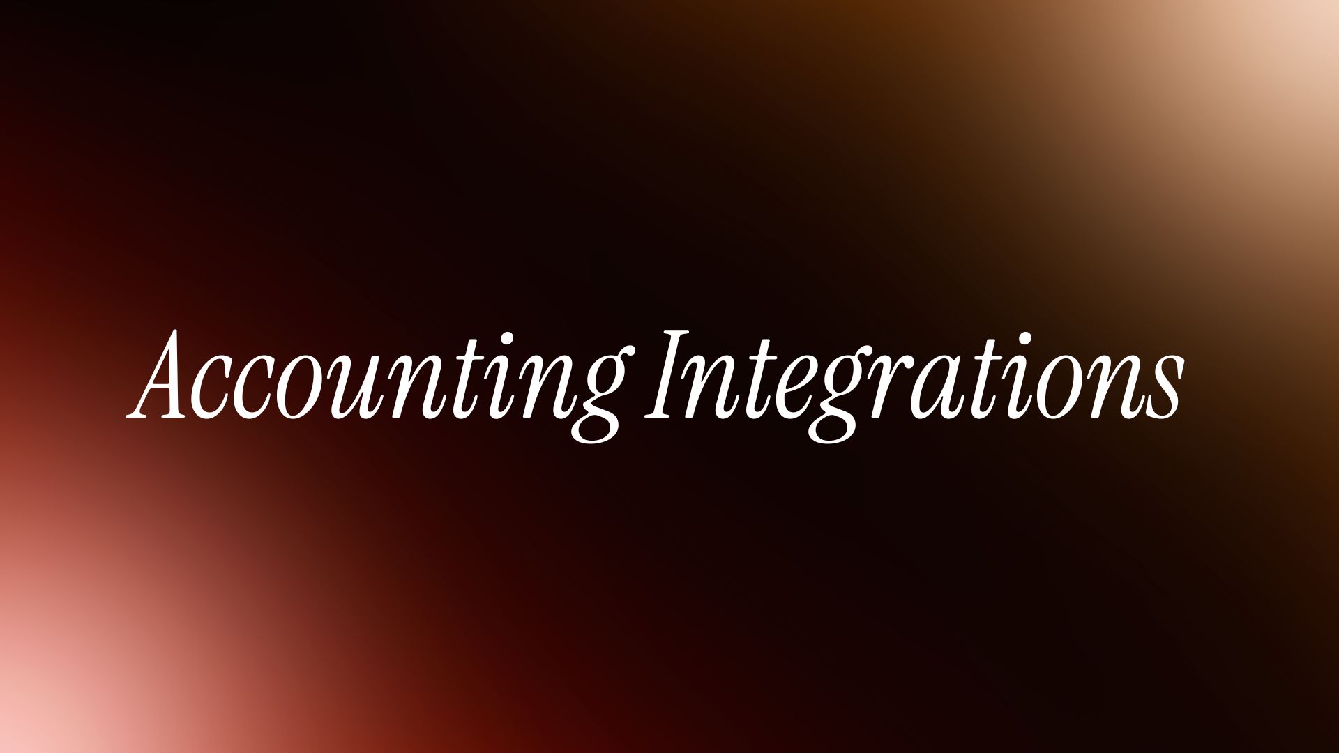 Accounting Integrations