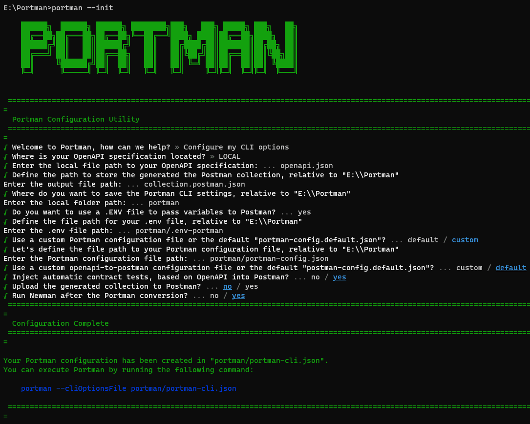 Portman CLI