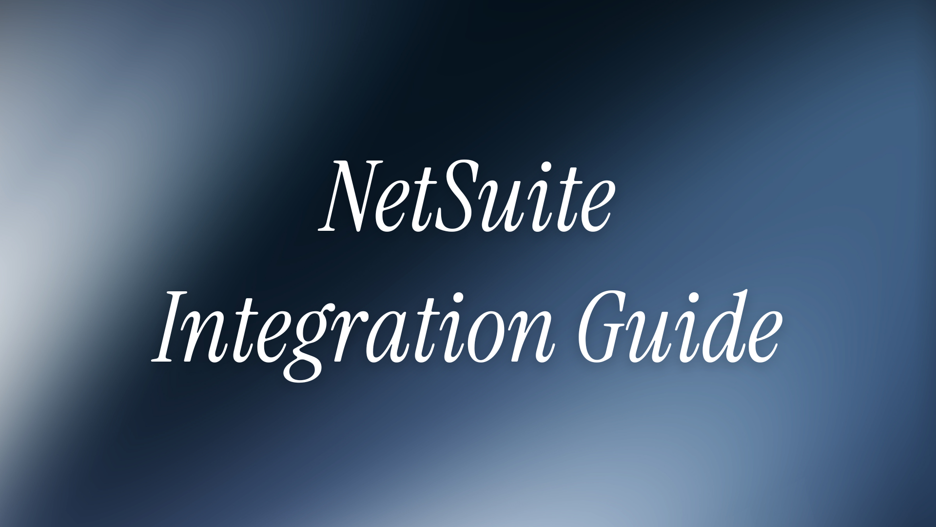 NetSuite Integration Guide