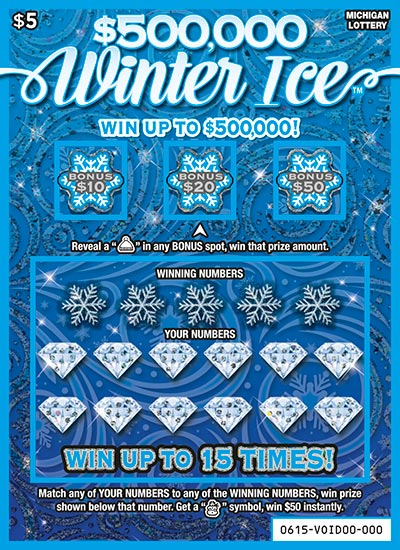 MI Lottery - $500,000 Winter Ice (#0615) - scratch off odds