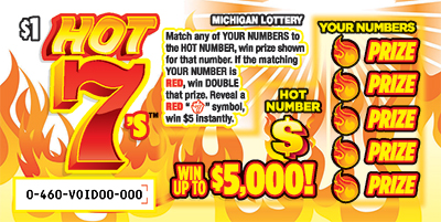 MI Lottery - Hot 7's (#460) - scratch off odds