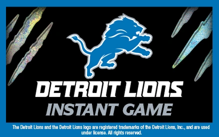 DETROIT LIONS instant game from Michigan Lottery