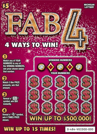 MI Lottery - Fab 4 (#484) - scratch off odds