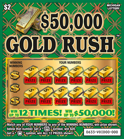 MI Lottery - $50,000 Gold Rush (#0633) - scratch off odds