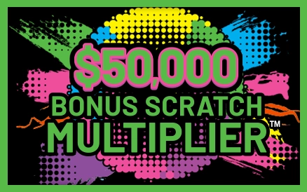 $50,000 BONUS SCRATCH MULTIPLIER instant game from Michigan Lottery