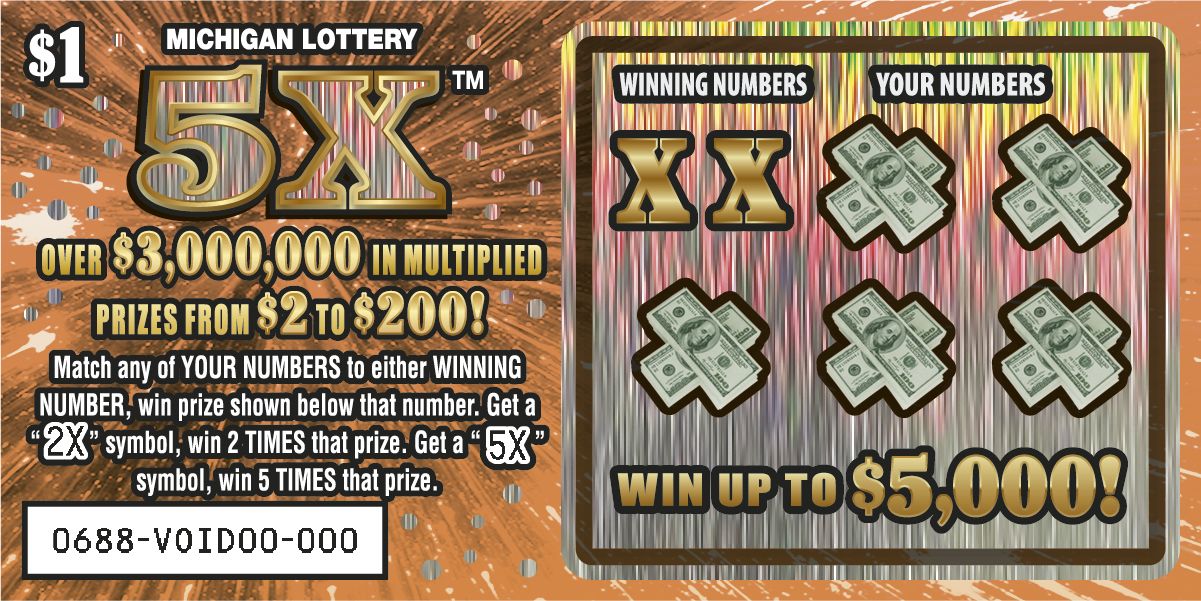 MI Lottery - 5X (#0688) - scratch off odds