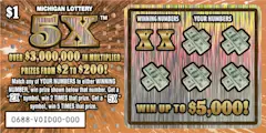5X $1 scratch-off ticket