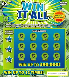 Win It All $2 scratch-off ticket