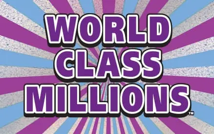 WORLD CLASS MILLIONS instant game from Michigan Lottery
