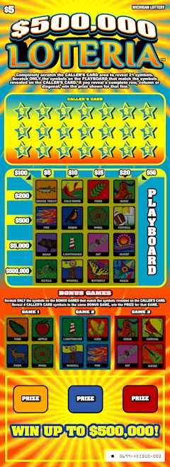 $500,000 Loteria $5 scratch-off ticket
