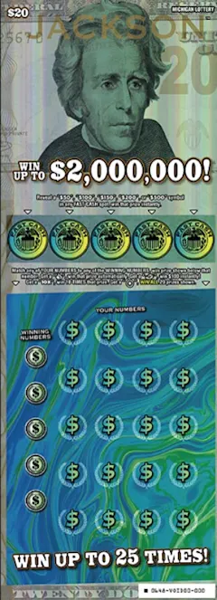 Jackson $20 scratch-off ticket