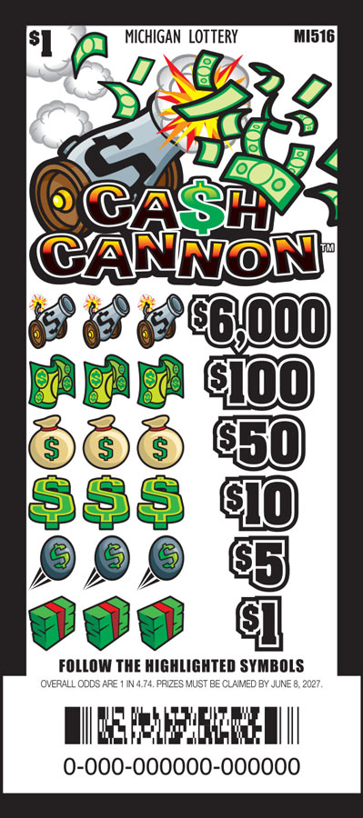 CASH CANNON $1 ticket