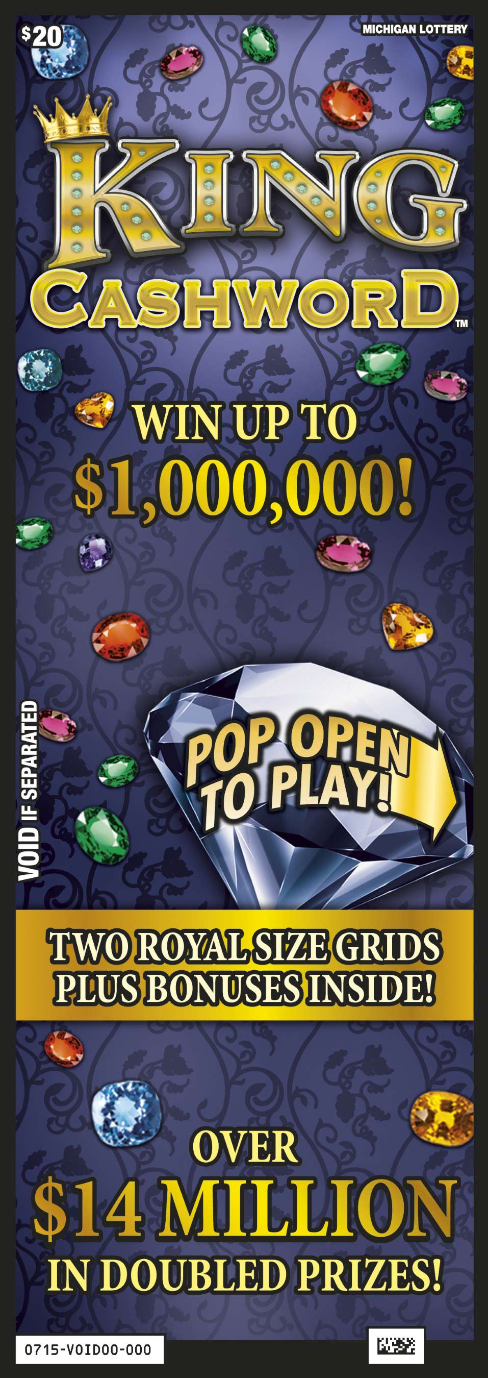 MI Lottery - King Cashword (#0715) - scratch off odds