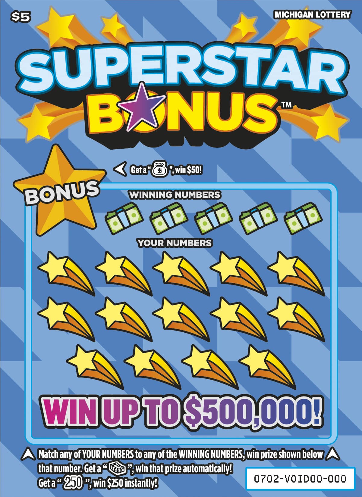 MI Lottery - Superstar Bonus (#0702) - scratch off odds