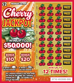Cherry Jackpot $2 scratch-off ticket