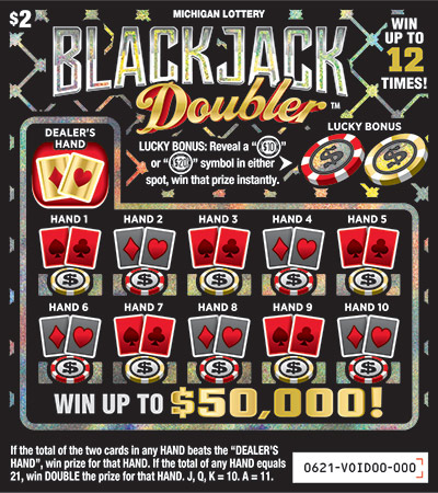 MI Lottery - Blackjack Doubler (#0621) - scratch off odds