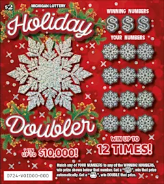 Holiday Doubler $2 scratch-off ticket