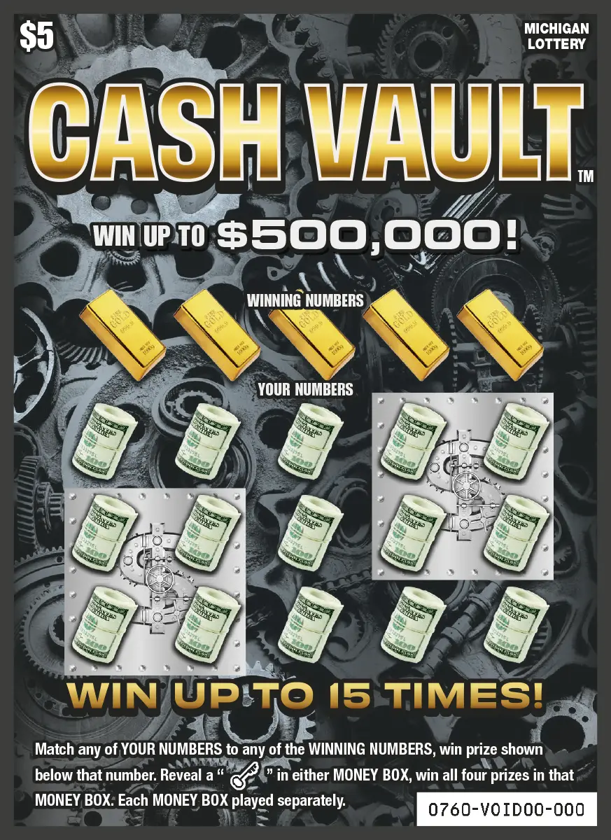 MI Lottery - Cash Vault (#0760) - scratch off odds