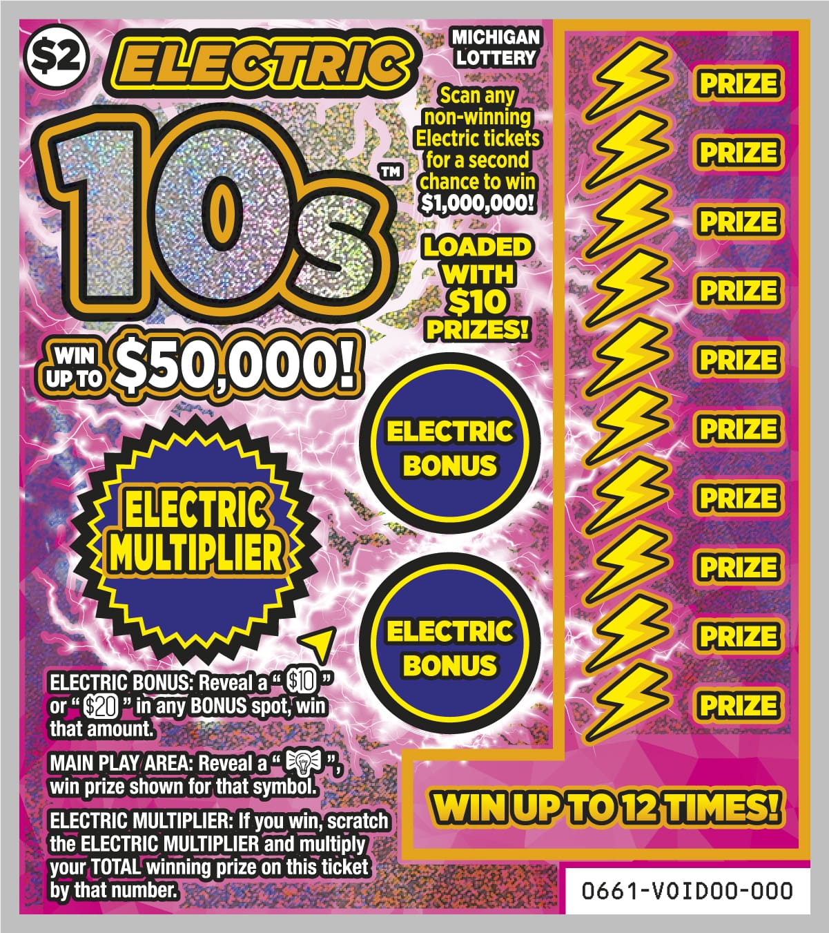 CA Lottery - Electric 10s (#0661) - scratch off odds
