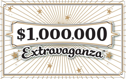 $1,000,000 EXTRAVAGANZA scratch-off ticket from Michigan Lottery