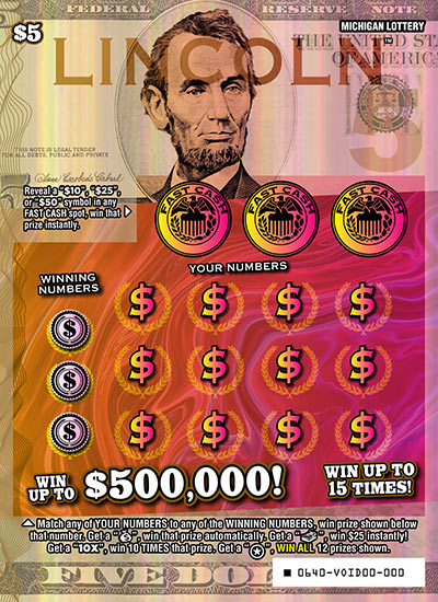 MI Lottery - Lincoln (#0640) - scratch off odds