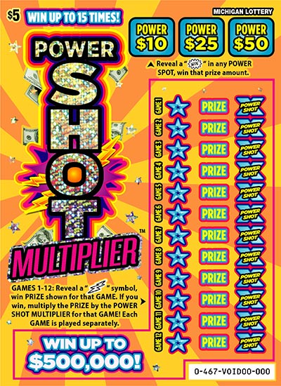 MI Lottery - Power Shot Multiplier (#467) - scratch off odds