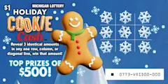 Holiday Cookie Cash $1 scratch-off ticket
