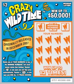 Wild Time Series $2 scratch-off ticket