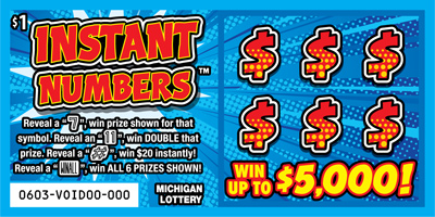 MI Lottery - Instant Numbers (#0603) - scratch off odds