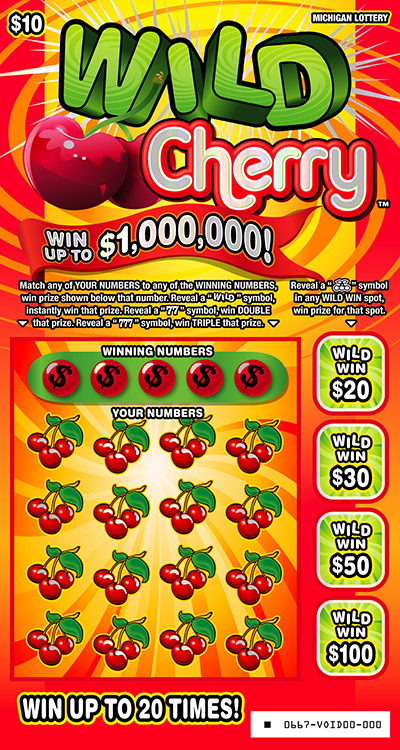 MI Lottery - Wild Cherry (#0667) - scratch off odds