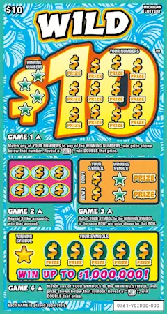 Wild $10 $10 scratch-off ticket