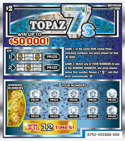 MI Lottery - Topaz 7s (#0752) - scratch off odds