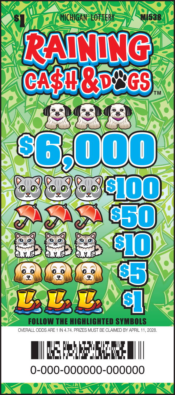 RAINING CASH & DOGS ticket