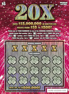 20X $5 scratch-off ticket
