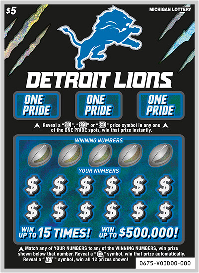 MI Lottery - Detroit Lions (#0675) - scratch off odds