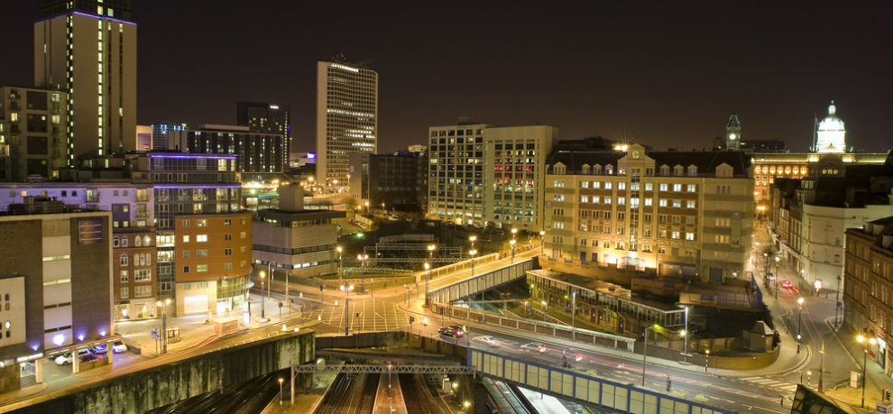 A city at night