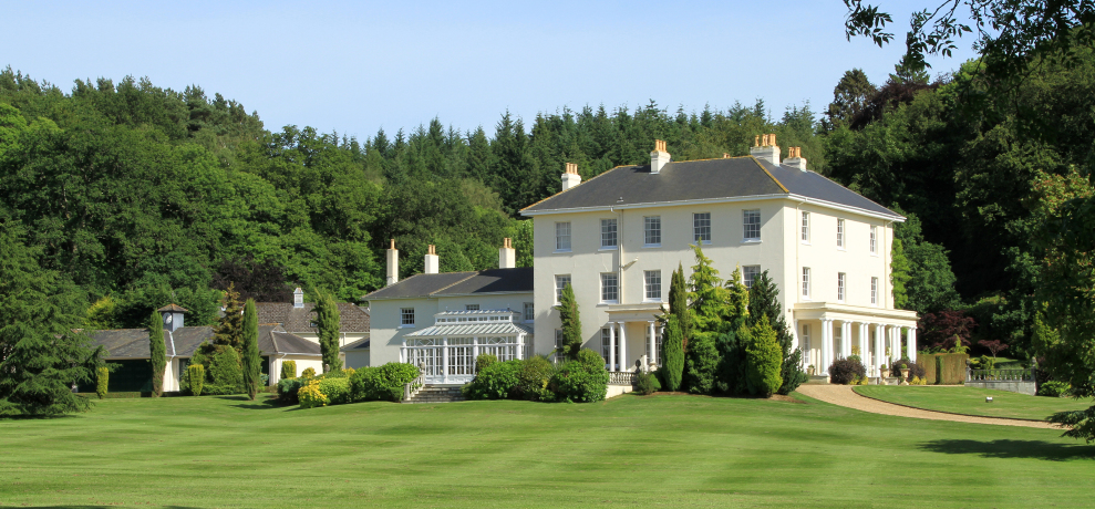 House set in a landscaped garden