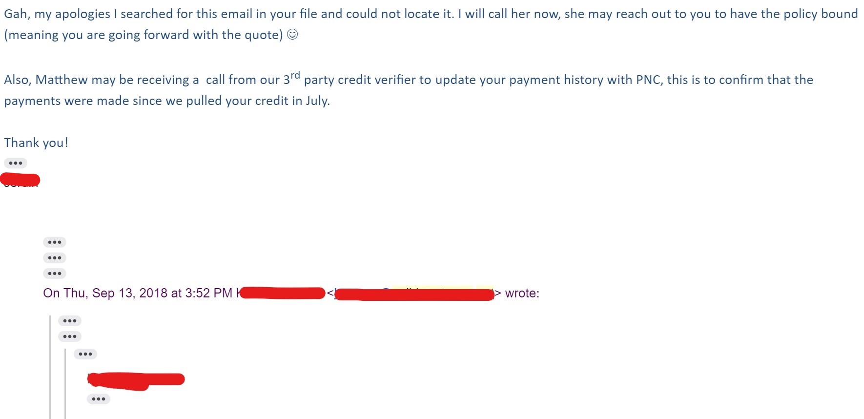 An email from a traditional mortgage company.
