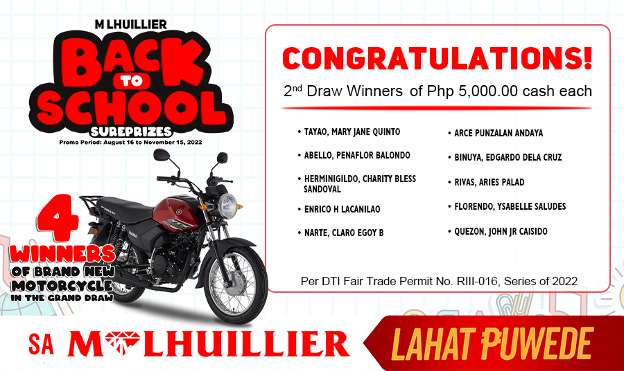 ML BACK-TO-SCHOOL SUREPRIZES - 2nd Draw Winners (Website)