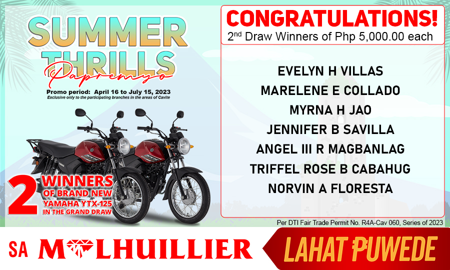 MLHUILLIER SUMMER THRILLS PAPREMYO - 2nd Draw Winners Website
