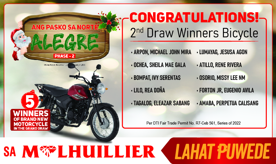 ANG PASKO SA NORTE, ALEGRE - 2nd Draw Winners Website