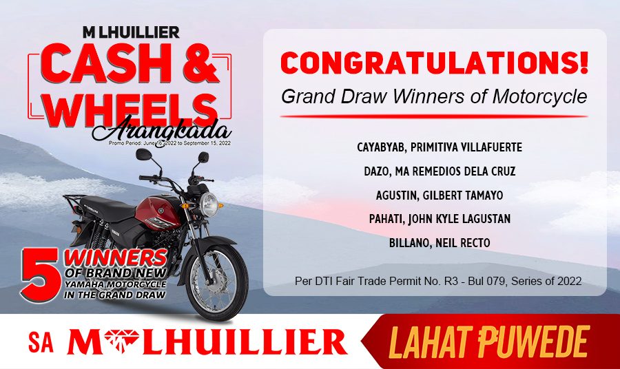 ML CASH & WHEELS ARANGKADA - Grand Draw Winners of Mototrcycle (Website)