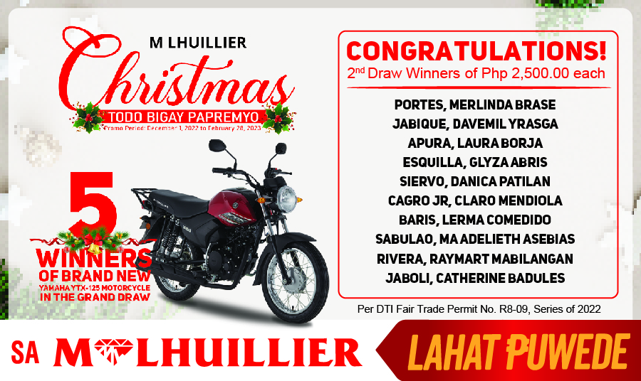 M LHUILLIER CHRISTMAS TODO BIGAY PAPREMYO-2nd Draw Winners Website