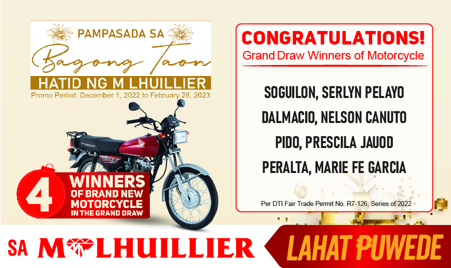 PAMPASADA SA BAGONG TAON HATID NG M LHUILLIER -Grand Draw Winners Website